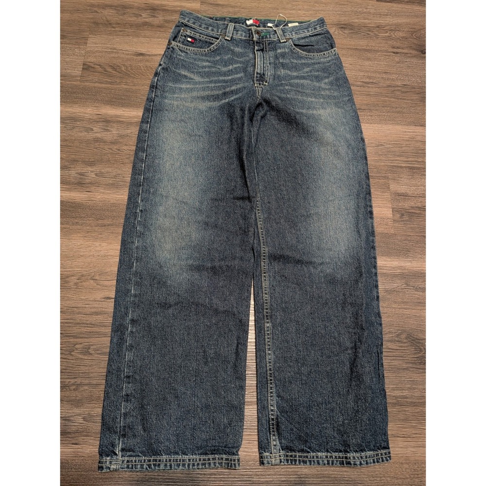 Tommy Hilfiger Tommy Jeans 485 Wide Leg Baggy Denim Size 14 2001
